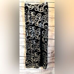 Mon Cheri black silver sequined skirt with leg slit